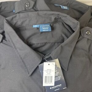Lot 3 New Mens 3XL Propper Tactical Shirt F5301 Black Ripstop Military Uniform
